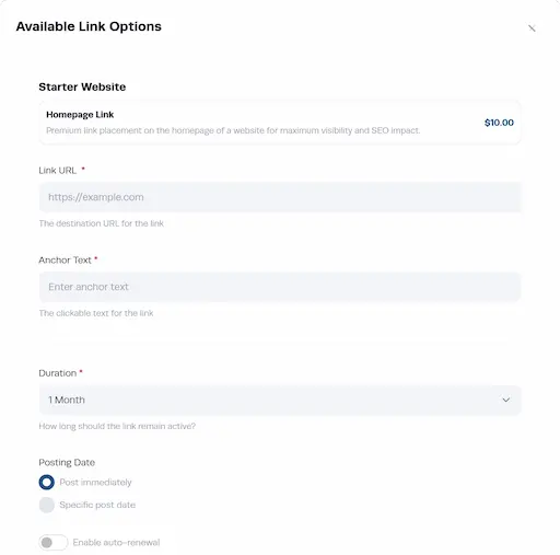 Living Links Technology interface
