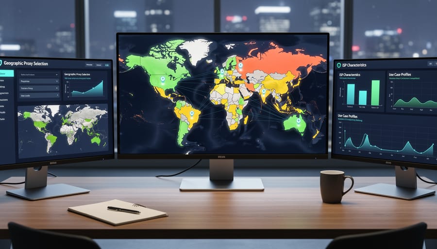 Globe representing geographic routing and location-based proxy selection