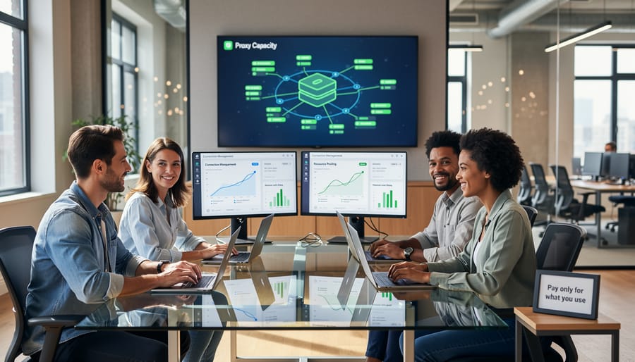 Network engineer managing ethernet connections on server switch equipment