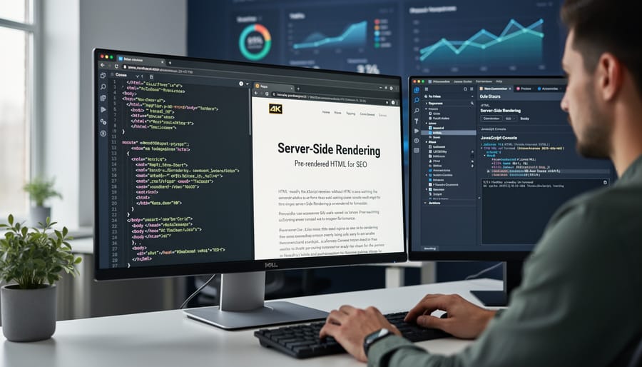 Modern server room infrastructure with rack-mounted servers and LED indicators