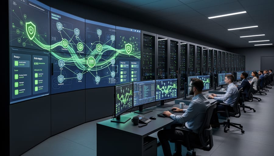 Modern security access control panel with biometric scanner and status indicators