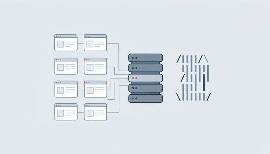 Automated robotic systems working in synchronized motion in modern warehouse