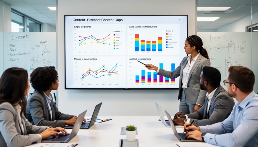 Business professional reviewing analytics data on smartphone at workspace