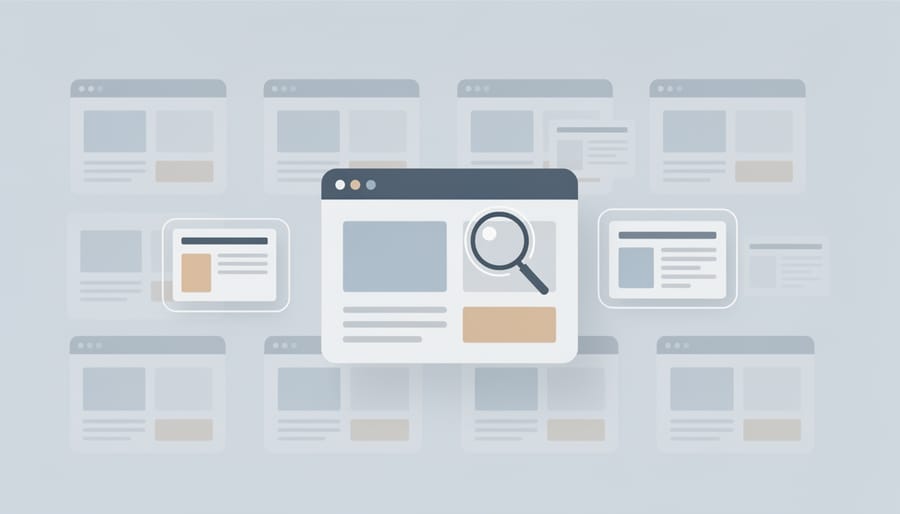 Quality control inspector examining products on production line with magnifying glass