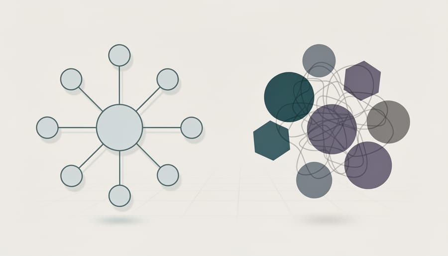 Transparent glass door with clear view into organized office space