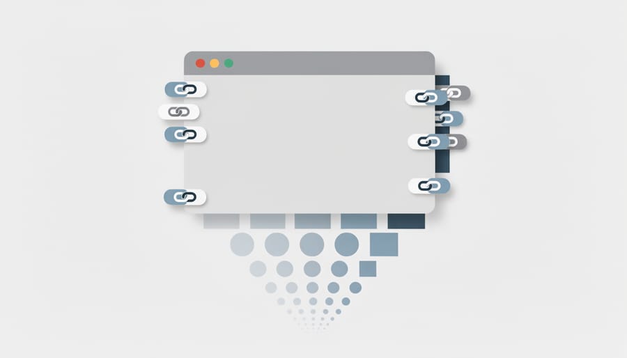 Broken chain links on office desk symbolizing compliance liability