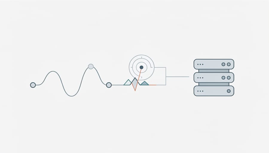 Security monitoring station with multiple surveillance screens showing continuous oversight