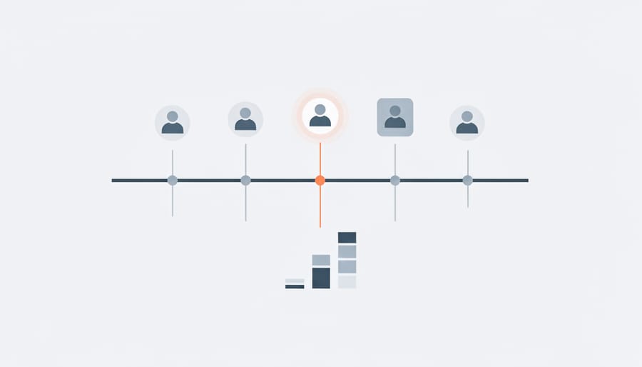 Multiple stopwatches on server room background representing timing precision in lead distribution