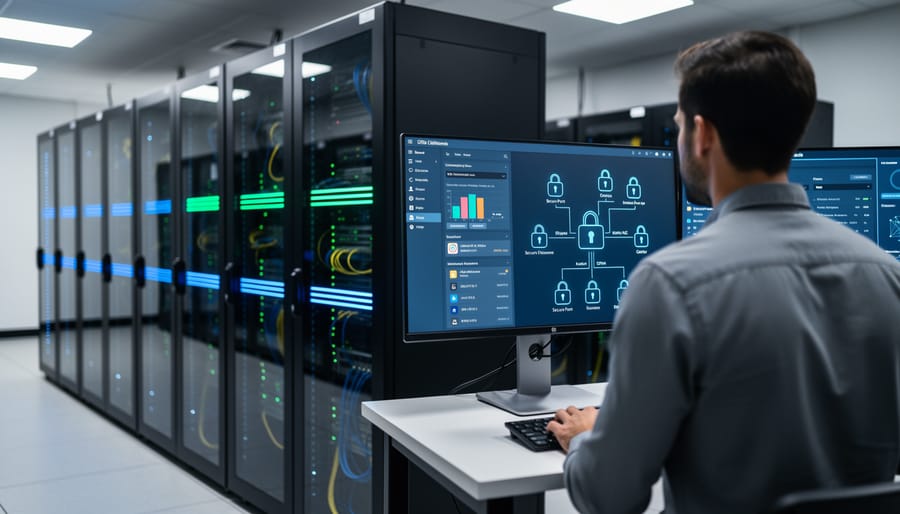 Network security lock with router ports and LED indicators
