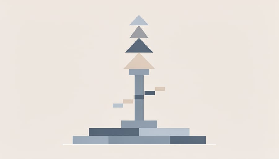 Builder reviewing plans while constructing foundation representing long-term strategy