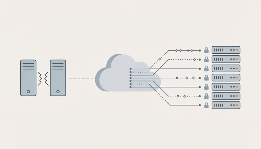 Three different security keys representing alternative authentication methods