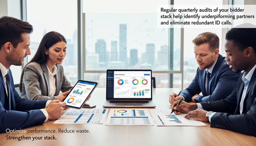 Hands organizing color-coded filing system representing systematic bidder audits