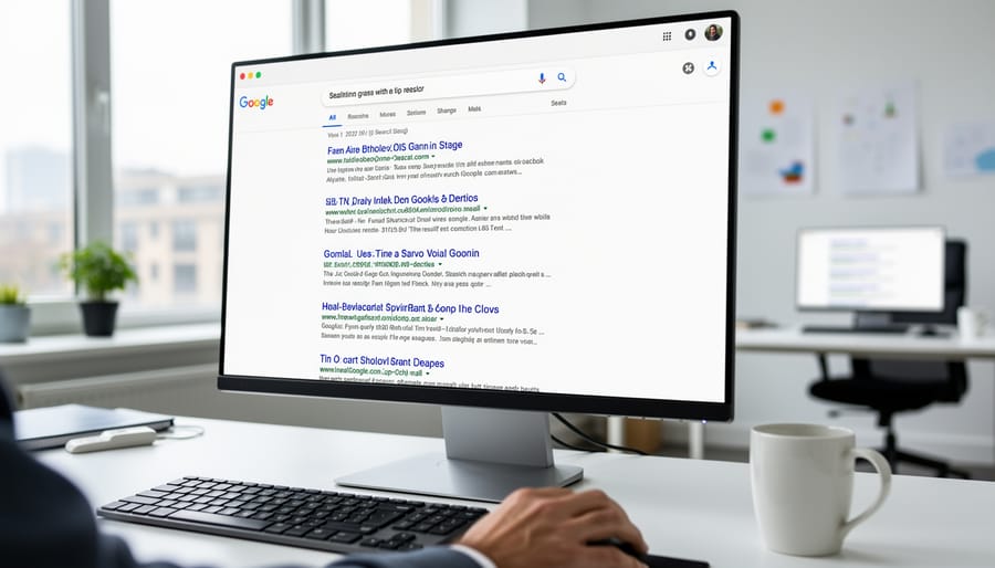 Close-up of hand clicking computer mouse in professional workspace