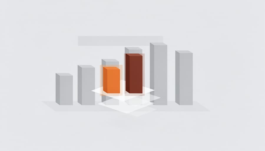 Hands arranging wooden blocks of varying heights representing product margin analysis
