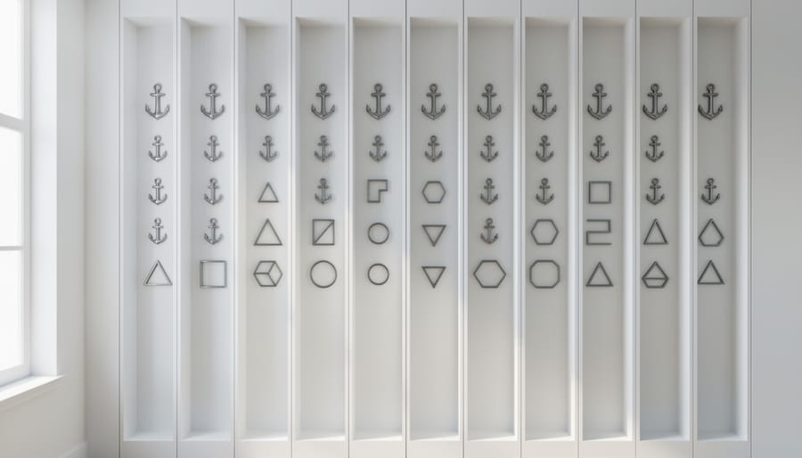 Open folder and vertical binder dividers representing separated anchor variations on a desk